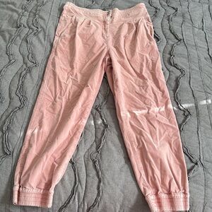 Anthropologie Pink Joggers with Elastic Cuffs